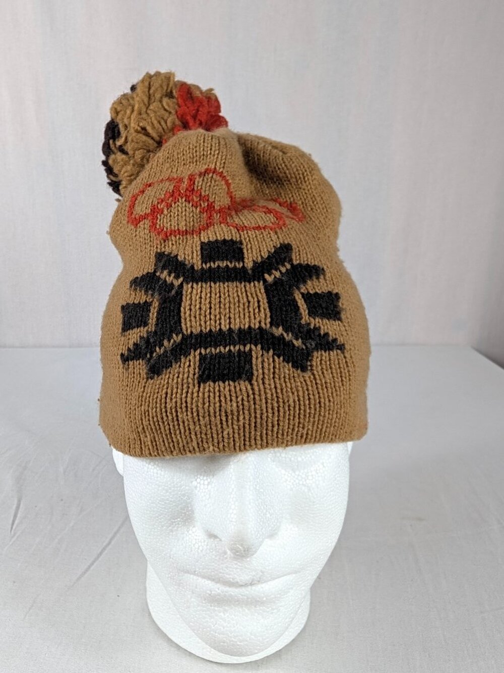 Sarajevo Winter Olympics 1984 Hat Cap Nova Knit Beanie Brown 84' Avon Vintage